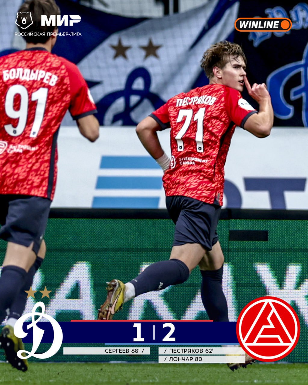 «Динамо» уступило «Акрону», продлив безвыигрышную серию в РПЛ