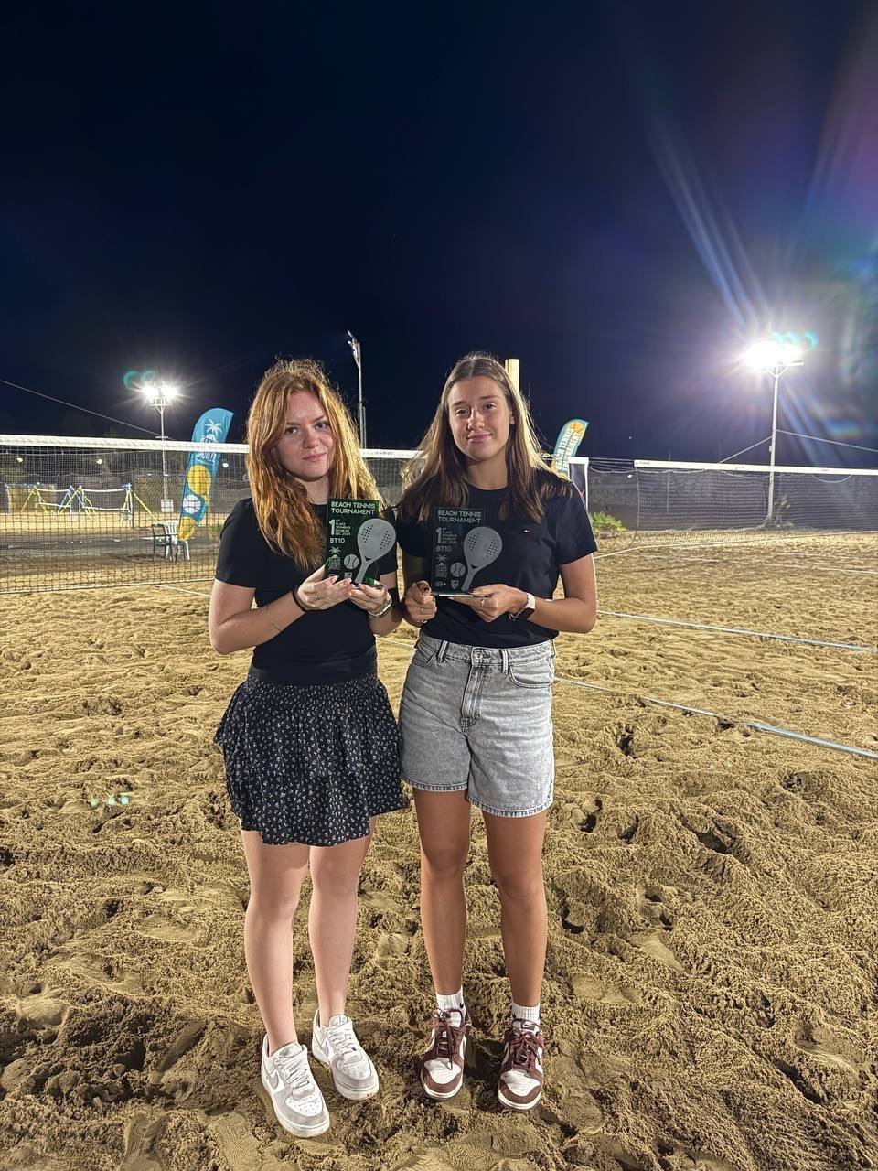Тольяттинки Елизавета Ткаченко, Ангелина Климук - победители серии международных турниров по пляжному теннису на Кипре