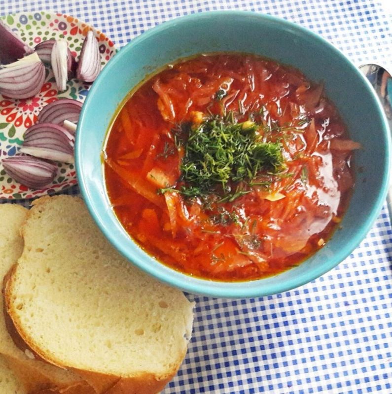 Борщ со свининой