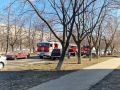 5 пожарных и скорая по адресу Ленинский проспект 35А