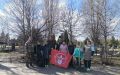 Военнослужащие и семьи погибших бойцов провели субботник на Аллее Героев