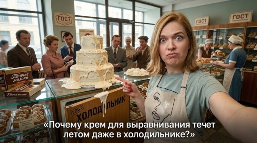 Почему крем тает летом даже в холодильнике?
