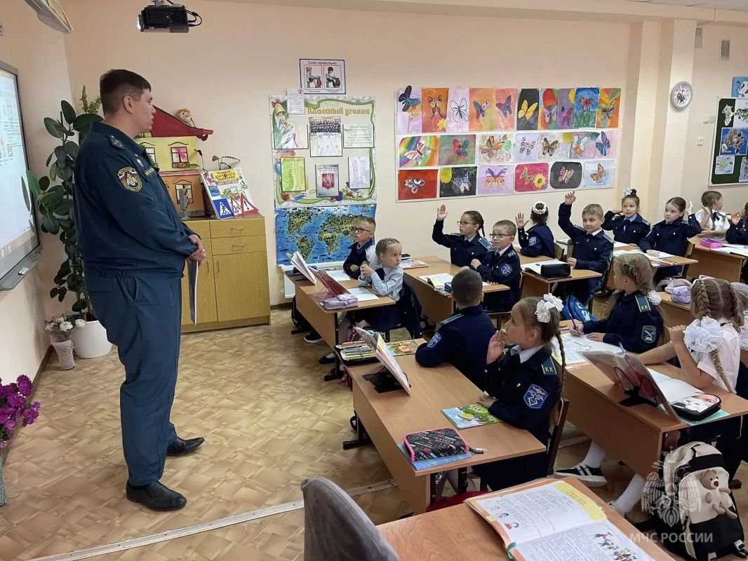 Учимся безопасности: инспекторы МЧС встретились с тольяттинскими школьниками Учимся безопасности: инспекторы МЧС встретились с тольяттинскими школьниками